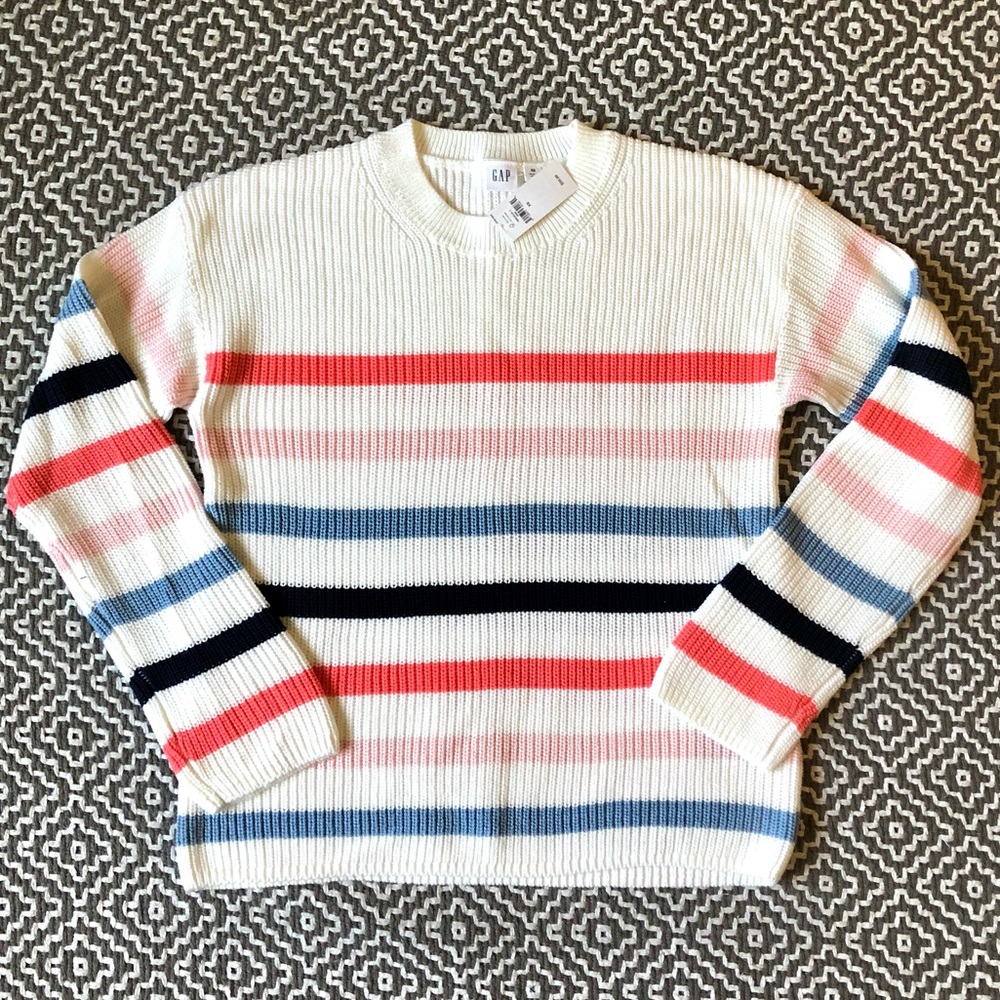 100% Cotton Gap Factory Textured Crewneck Sweater